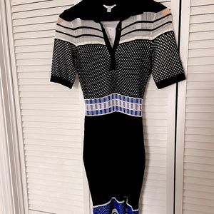 Guess bodycon midi dress with collar